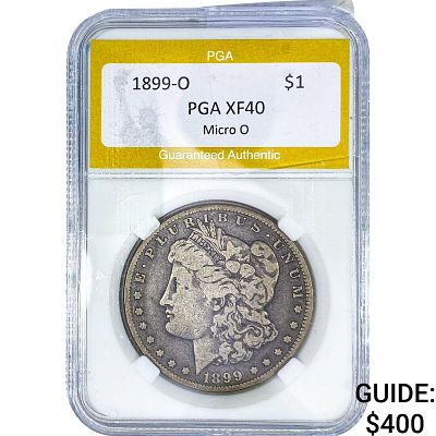 1899-O Morgan Silver Dollar PGA XF40 Micro O