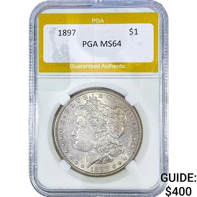 1897 Morgan Silver Dollar PGA MS64
