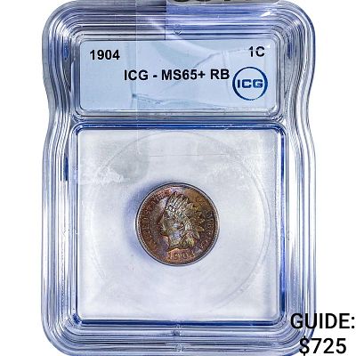 1904 Indian Head Cent ICG MS65+ RB