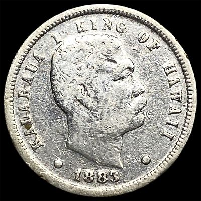 1883 Silver 10 Cents Hawaii Dime NEARLY UNCIRCULATED. 1883 Silver 10 Cents Hawaii Dime NEARLY 
