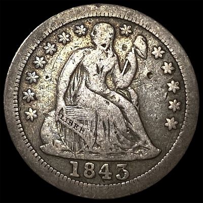 1843-O Seated Liberty Silver Dime LIGHTLY CIRCULATED. 1843-O Seated Liberty Silver Dime LIGHTLY 