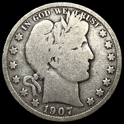 1907-O Silver Barber Half Dollar LIGHTLY CIRCULATED. 1907-O Silver Barber Half Dollar LIGHTLY 