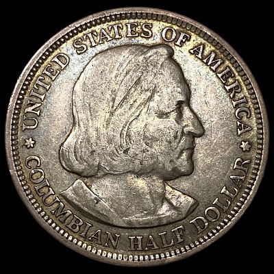 1893 Silver Columbian Expo Half Dollar NEARLY UNCIRCULATED