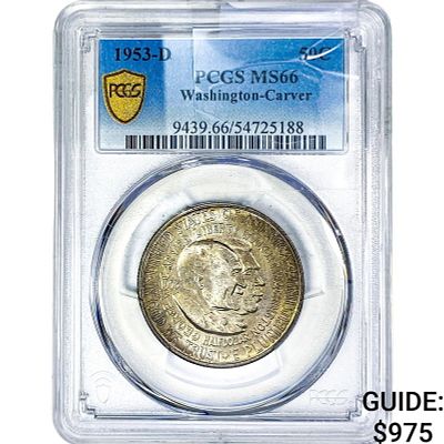 1935-D Washington Carver Half Dollar PCGS MS66