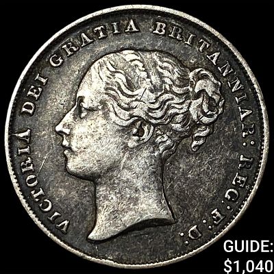 1846 Great Briatin Victoria Silver 1 Shilling