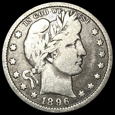 1896-O Silver Barber Quarter LIGHTLY CIRCULATED. 1896-O Silver Barber Quarter LIGHTLY CIRCULATED