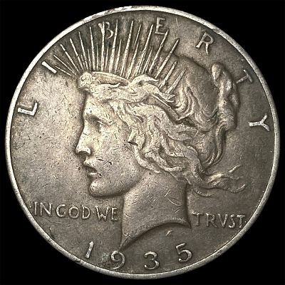 1935-S Silver Peace Dollar LIGHTLY CIRCULATED