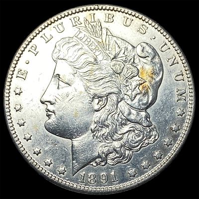 1891-CC Silver Morgan Dollar CLOSELY UNCIRCULATED. 1891-CC Silver Morgan Dollar CLOSELY UNCIRCULATED