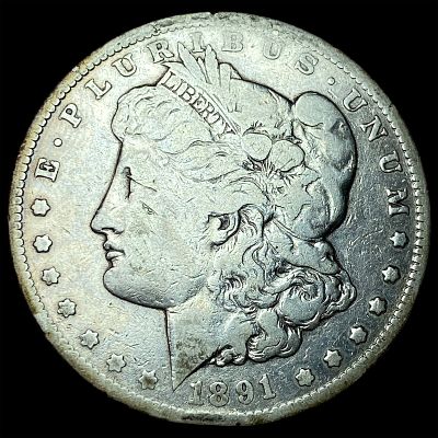 1891-CC Silver Morgan Dollar LIGHTLY CIRCULATED. 1891-CC Silver Morgan Dollar LIGHTLY CIRCULATED