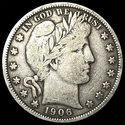1906 Barber Half Dollar LIGHTLY CIRCULATED