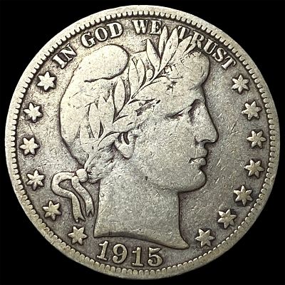 1915-S Silver Barber Half Dollar LIGHTLY CIRCULATED. 1915-S Silver Barber Half Dollar LIGHTLY 