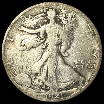 1921-S Silver Walking Liberty Half Dollar ABOUT UNCIRCULATED. 1921-S Silver Walking Liberty 
