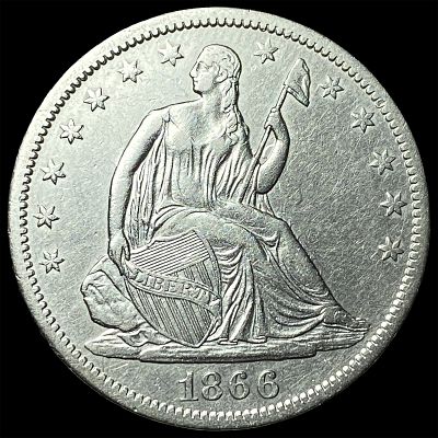 1866-S Seated Liberty Half Dollar UNCIRCULATED. 1866-S Seated Liberty Half Dollar UNCIRCULATED