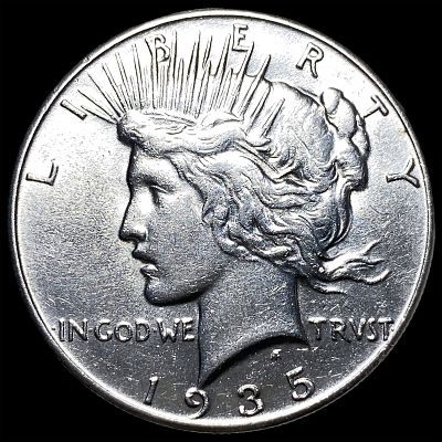 1935 Silver Peace Dollar CLOSELY UNCIRCULATED
