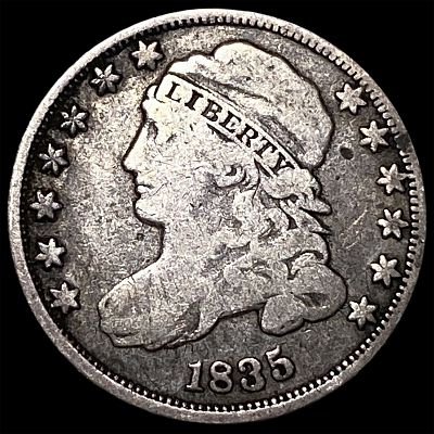 1835 Capped Bust Dime ABOUT UNCIRCULATED