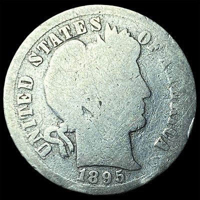 1895 Silver Barber Dime NICELY CIRCULATED