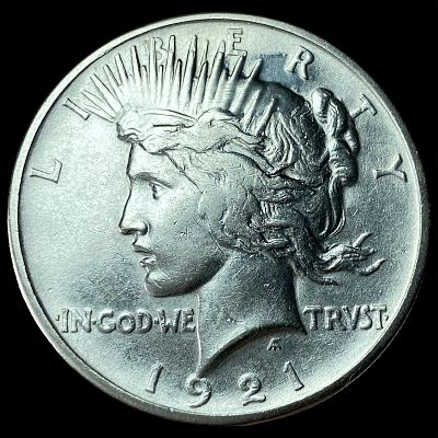 1921 Silver Peace Dollar CLOSELY UNCIRCULATED