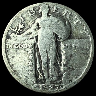 1927-S Silver Standing Liberty Quarter NICELY CIRCULATED. 1927-S Silver Standing Liberty 