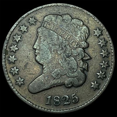 1825 Classic Head Half Cent LIGHTLY CIRCULATED. 1825 Classic Head Half Cent LIGHTLY CIRCULATED