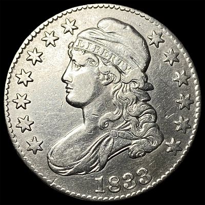 1833 Silver Capped Bust Half Dollar CHOICE AU