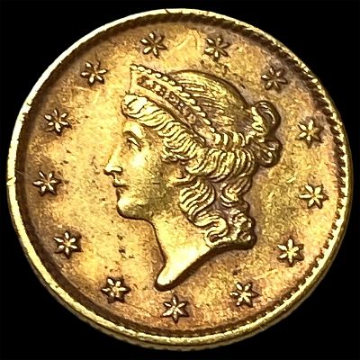 1853 Gold $1 Liberty Head Type 1 UNCIRCULATED