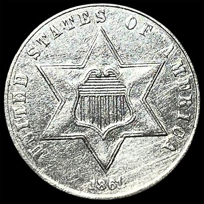 1861 Silver Three-Cent Piece UNCIRCULATED