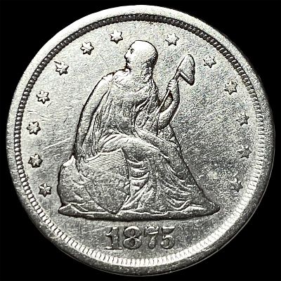 1875-S Silver Twenty Cents CLOSELY UNCIRCULATED. 1875-S Silver Twenty Cents CLOSELY UNCIRCULATED