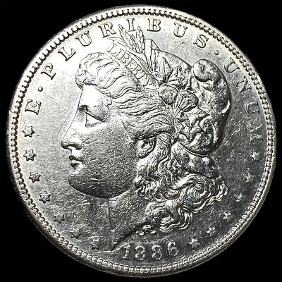 1886-S Silver Morgan Dollar CLOSELY UNCIRCULATED. 1886-S Silver Morgan Dollar CLOSELY UNCIRCULATED