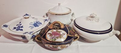 Selection Of Four Terrines. 2 in mailing wear