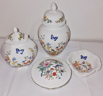 Selection Of Aynsley Fine Bone China To Include Ginger Jars . Four items no chips or cracks