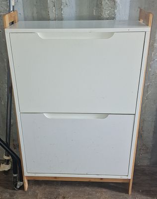 Modern Wooden Shoe Storage. 2 Tier shoe cupboard