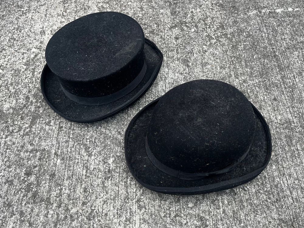 Bowler & Top Hat. X2 both 58cm / 7/1/8 - new with tags but need a good ling roller!