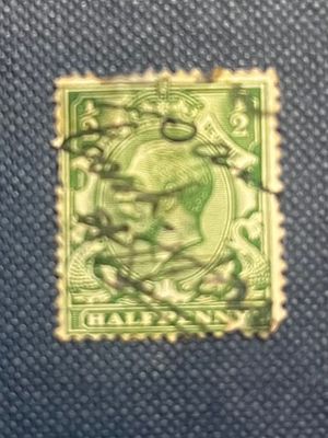 Great Britain Edward VII Half Penny Used Postage Stamp. A Great Britain Edward VII Half Penny 
