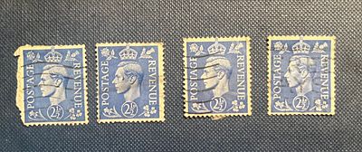 A Group of Great Britain King George VI 2½d Postage and Revenue Stamps, 1941-1948. A group of 