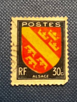 Unused French Postage Stamp, Yvert & Tellier N° 756, Coat of Arms of Alsace, 30 Centimes. A 