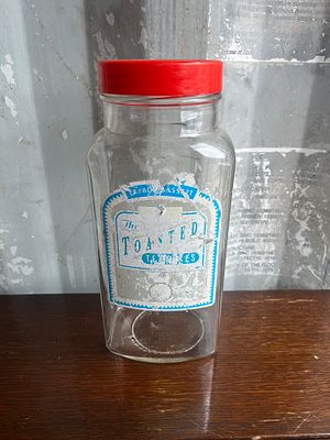 Large Vintage Glass Sweets Jar