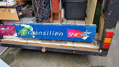 French SNCF RAILWAYANA . French SNCF railway sign large and ideal for railway enthusiasts