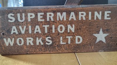 Spitfire works wooden 
Plane repurposed. This is a wood working 
Plane from the supermarine 