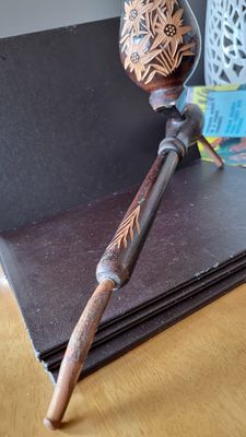 Handcrafted peace pipe. Large handcrafted peace 
Pioe around 16 inches 
Long