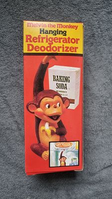 1984 retro fridge deoderiser. New Old Stock 1984 
Fridge deodoriser monkey 
In Original box