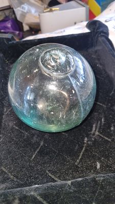 Vintage British Made glass
Fishing net buoy . Rare find vintage Glass 
Fishing net buoy British made