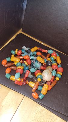 Two stone necklaces . Two heavy stone design 
Necklaces