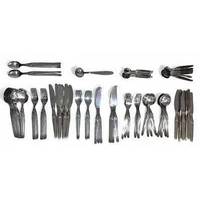 CUTLERY SET. Domex cutlery set for 6 people, consisting of 67 stainless steel utensils 
