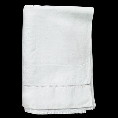 LINEN. Embroidered top sheet. Dim: 300x180 cm. Note: signs of storage and stains