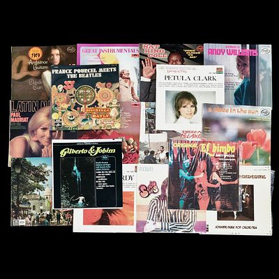 VINYL. Set of 17 assorted 33 rpm records, Nat King Cole, Tribute to Andy Williams, Music from 