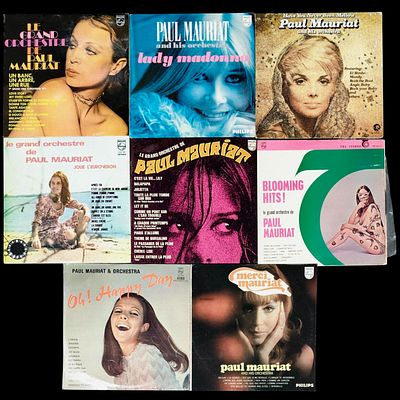 VINYL. Set of 8 x 33 rpm records, Paul Mauriat collection, as can be seen in the photograph. 