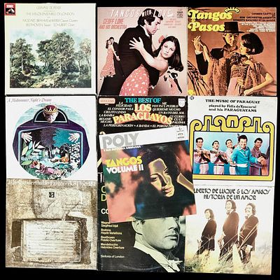 VINYL. Set of 10 33 rpm records, Tangos With Love Geoff Love and His Orchestra, Tangos &amp; 