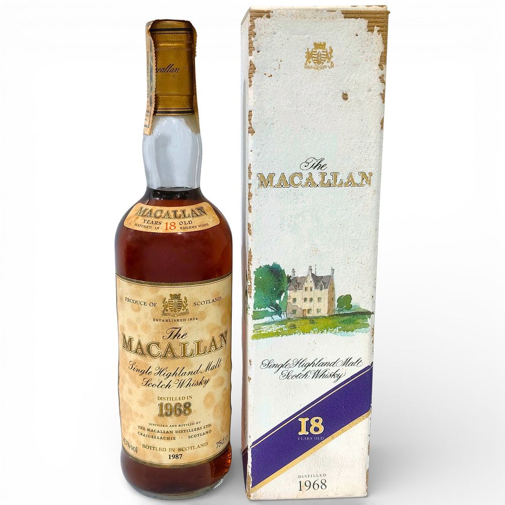 MACALLAN 1968. Macallan Single Highland Malt Scotch Whisky 
18 years old 
Distilled: 1968 