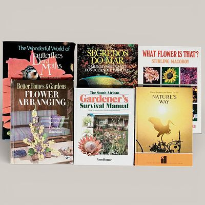 MISCELLANEOUS BOOKS. Set of 6 books "Nature's Way", 
"Gardener's Survival Manual", "Flower 