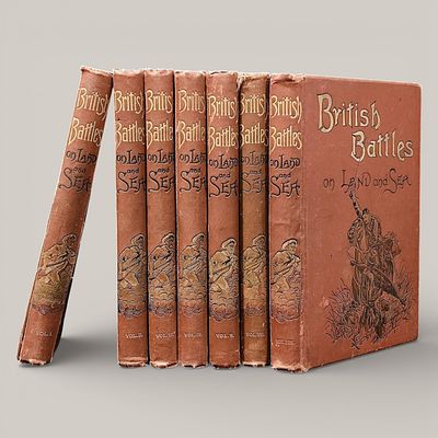 BRITISH BATTLES ON LAND AND SEA. Set of 7 volumes by James Grant, 
Cassell and Company, Limited. 